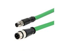 HangTon Cable EtherCAT M8 de 4 pines codificado en A a M12 de 4 pines codificado en D, cable EtherCAT para sensor de actuador Beckhoff EtherNet Profinet Fieldbus Control de automatización industrial