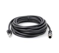 HangTon - Cable Ethernet con sensor para lector de código de barras Keyence SR2000, bus de campo de automatización industrial, M12 D-Code de 4 pines a red RJ45 Cat6, 5 m