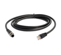 HangTon - Cable Ethernet industrial M12 D-Code 4 pines a RJ45 Cat6, cable flexible impermeable blindado trenzado para aplicación de automatización de sensores de bus de campo (1)