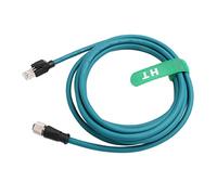 HangTon Cable Ethernet M12 A-codificación de 8 Pines Hembra a RJ45 Cat-7e Patch Cord para actuador Industrial del Sensor de Red Profibus Aplicación de automatización 3m