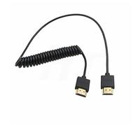 HangTon Cable HDMI 8K 4K 60fps Enrollado 50cm para Sony A9 Canon C500 Panasonic GH5 Nikon Cámara Atomos Ninja V SmallHD Blackmagic Monitor Tipo A HDMI 2.1 Delgado Flexible