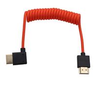 HangTon Cable HDMI 8K 4K ProRes, cable flexible para ATOMOS Ninja V Shinobi Monitor, cámara Sony FX3 A7Siii, Canon Lumix Nikon, BMPCC6K, FEELWORLD Portkeys SmallHD, rojo trenzado en espiral
