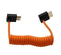 HangTon Cable HDMI 8K 4K ProRes para ATOMOS Ninja V Shinobi Monitor, Cámara Sony FX3 A7Siii, Canon Lumix Nikon, BMPCC6K, FEELWORLD Portkeys SmallHD, Up Down Angled, Braided Coiled