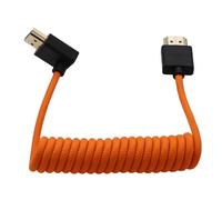 HangTon Cable HDMI 8K 4K ProRes para ATOMOS Ninja V Shinobi Monitor, cámara Sony FX3 A7Siii, Canon Lumix Nikon, BMPCC6K, FEELWORLD Portkeys SmallHD, en ángulo hacia abajo, trenzado enrollado