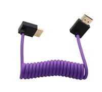 HangTon Cable HDMI flexible 8K60 4K120 para cámara de monitor ATOMOS Ninja V a Sony FX3 FX9 A9 A1 A7RV A7IV A7SIII, Lumix G9M2 GH5S GH6 S1, Nikon Z8, Canon C70 R5 Mark II, trenzado en espiral