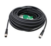 HangTon Cable M12 A codificado de 8 pines hembra a macho de 8 pines para cámara de sensor Cognex, actuador industrial, Profibus Automation, 20 m