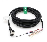 HangTon Cable M12 de 12 pines para Cognex in Sight 7000 9000 DataMan Reader Checker Baumer Encoder Sensor, conector codificado A de 90 grados a cables, 50 m