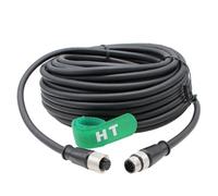 HangTon Cable M12 macho hembra de 12 pines para actuador de cámara con sensor de visión industrial, Ethernet, Keyence IV3, Cognex in-Sight DataMan Reader Omron Microscan MicroHAWK, 40 m