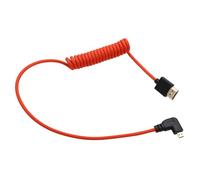 HangTon - Cable micro HDMI a HDMI 8K 4K60p para Canon R6 II R5C R5 Sony ZVE10 A7C A7R IV III A7S II Lumix S5 S9 GH4 Cámara ATOMOS Ninja V Ultra SmallHD Monitor, ángulo rígido tipo A D HDMI 2.1 Rojo