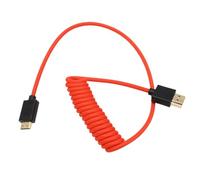HangTon Cable Mini HDMI a HDMI 4K 8K para ATOMOS Ninja V Ultra Canon EOS R RP XA70 6D Mark II Cámara SmallHD Cine Indie Monitor, Tipo A C HDMI 2.1 Rojo 50 cm