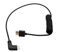 HangTon Cable Mini HDMI a HDMI 4K120 8K60 para Canon EOS R RP Sony Cámara Atomos Ninja V Ultra SmallHD Cine5 Indie7 Monitor en forma de L 90 grados Tipo A C 50cm
