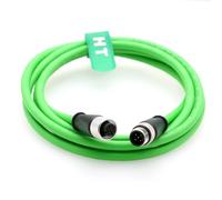 HangTon Cable para sensor de red CAN Bus Industrial Control Automation IO Link Fieldbus NMEA2000, M12 A Código 5 pines macho a 5 pines hembra, CAT6, blindado, impermeable, verde, 2 m