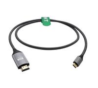 HangTon - Cable USB-C a HDMI 4K 60Hz para portátil, teléfono, tableta a TV HD, monitor, proyector, para iPhone 15/16, MacBook Pro/Air, Galaxy S24, trenzado gris, 3,05 m
