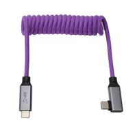 HangTon Cable USB tipo C de 20 Gb/s, 100 W, 4 K60 Hz, alimentación de datos, para Samsung SSD, LUMIX, Nikon, Canon, Sony, iPhone, portátil, monitor, pantalla, monitor, ángulo recto, trenzado, 30 cm