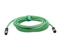 HangTon Cámara de visión con sensor Ethernet impermeable M12 de 4 pines, código D a M12, cable codificado en D de 4 pines para codificador Baumer, automatización industrial, red PLC, 5 m