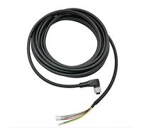 HangTon Cognex In-Sight 7000 24V Power IO Cable M12 A-Coded 12 Pin Hembra en ángulo Recto a Flying Lead para Actuador Industrial Sensor de Red de Automatización CCB-PWRIO 10m