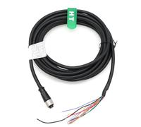 HangTon Cognex In-Sight 8000 Power IO Trigger Cable M12 con codificación A, 12 Clavijas Hembra en ángulo Recto a Cable 5M