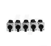 HangTon Conector RJ45 impermeable para montaje en panel, red Ethernet Cat5e, receptáculo de chasis de alimentación (5 unidades, enchufe)