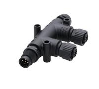 HangTon Conector T de 2 vías para extensión de red NMEA 2000, Lowrance, Garmin, Airmar, Maretron, Raymarine, Simrad, Navico, sensor de plotter GPS para barco marino, plástico