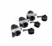 HangTon Connect HT RJ45 Socket Ethernet Montaje en panel blindado impermeable Conector hembra alimentación a través del chasis receptáculo, 3 piezas