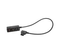 HangTon D-tap 1 a 3 Triple Power Splitter Cable Box, D-tap macho a hembra 3 puertos distribuidor para Ronin 2 y V-mount batería (negro)