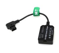 HangTon D-Tap a USB-C PD 100W 20V Adaptador convertidor de energía para Sony DSLR Camera Monitor Teléfono Portátil, Tipo C, 12-16.8V V-Lock Batería de montaje dorado, cargador rápido bidireccional