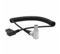 HangTon D-tap Cable de alimentación en espiral de ángulo recto de 8 pines para ARRI Alexa Mini, Alexa Mini LF, Amira Camera