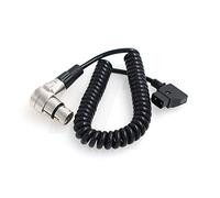 HangTon D-tap P-tap a cable de alimentación en espiral hembra XLR de 4 pines para Blackmagic URSA Mini Pro, cámara Sony F5 F55, monitor ARRI