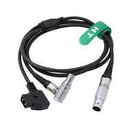 HangTon D-tap Power Y-Cable para Preston Micro Force V+F 10 Pin a Heden M26T Motor analógico ángulo recto 4 Pin 1M