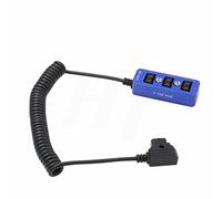 HangTon D-Tap Triple Power Splitter Box, P-Tap Macho a Hembra 3 Puertos Montaje de Tornillo para Ronin 2, batería de Montaje en V, cámara ARRI Alexa Red Sony (Azul y enrollada)