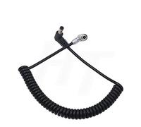 HangTon DC Barrel Aviation Cable de alimentación de 4 pines para monitor PortKeys BM5 BM7 HH7 HS7T, ángulo recto 4P (codo) (cable en espiral)