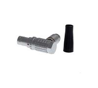 HangTon FHG.0B - Conector de alimentación de ángulo recto de 2 pines, enchufe circular de cable macho para cámara ARRI, monitor EVF batería