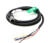 HangTon GPIO Cable M12 A-Coded 12 polos macho a extremo abierto para Zebra FXR90 KATHREIN RRU ARU lector de códigos RFID, codificador de visión artificial, actuador de sensor de automatización de 5 m