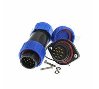 HangTon HE21 - Conector de 12 pines de alimentación automotriz industrial impermeable macho conector hembra (1 juego)