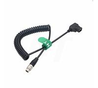 HangTon Hirose Cable de alimentación macho de 20 pines a P-Tap D-tap para Fujinon Cabrio Lens Servo Zoom Motor 19-90mm 50cm (cable en espiral)