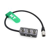 HangTon Hirose - Distribuidor de fuente de alimentación de 4 pines para Sony F55 FS7 BDS Hawk-Woods batería cámara monitor grabadora de audio macho a 3 x hembra 30 cm 12-24 V