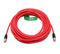 HangTon HT 12G 4K crudo SDI cable coaxial de vídeo BNC a BNC Canare LV-61S 75 ohmios para CCTV Cámara UHD señal flexible blindado 10m Rojo