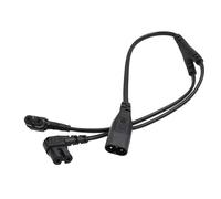 HangTon IEC320 C8 a 2x C7 ángulo recto Figura 8 para ordenador portátil PS4 LED lámpara electrodomésticos de 12"