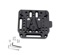 HangTon Kit universal de placa V-Lock hembra, kit de montaje de liberación rápida para batería V-Mount (negro)