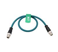 HangTon M12 8 Pin X-Coded a 8 Polo X-Coding Gigabit Ethernet Cat7e Cable para Cognex Industrial Sensor Cámara 50cm