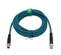 HangTon M12 8 Pin X-Coded a 8 Polos X-Coding Cable Gigabit Ethernet Cat7e para Cognex Basler Sensor Industrial Cámara Alta Velocidad Blindado 10M