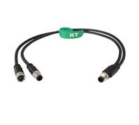 HangTon M12 - Cable divisor en Y de 4 pines impermeable, 30 V 4 A de alimentación para Banner Weidmüller, actuador de automatización industrial, interruptor de sensor, PLC DeviceNet, impermeable