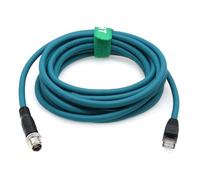 HangTon M12 Ethernet Cable Gigabit RJ45 Cat7e con codificación X code de 8 pines para sensor de cámara industrial Cognex (10 metros)