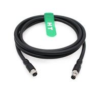 HangTon M8 4 pines macho hembra actuador sensor extensión de cable de alimentación para Keyence Omron Phoenix Contact Automation Switch Field Device blindado A-Code PVC 3m
