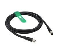 HangTon M8 - Cable de alimentación con sensor de extensión macho hembra de 4 pines para Keyence Omron Phoenix, interruptor de automatización de contacto, dispositivo de campo, blindado, código A, PVC,