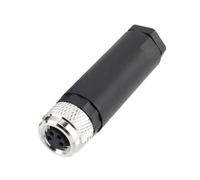 HangTon M8 - Terminal de 4 pines con tornillo de código A, corriente 12 V CC 3 A, IP67, impermeable, sin blindaje, circular, para automatización industrial, interruptor de sensor, E/S SPS, 2 unidades