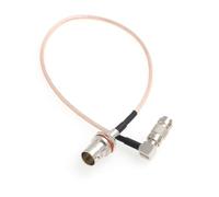 HangTon Mini BNC a cable adaptador de señal de vídeo BNC SDI de tamaño completo para cámara Blackmagic Monitor de asistencia de video (60 cm, ángulo recto DIN 1.0/2.3 a hembra BNC RG179)