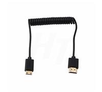 HangTon Mini HDMI a HDMI 2.0 4K 60Hz cable delgado en espiral para Sony Canon Panasonic Nikon DSLR cámara para monitor TV