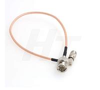 HangTon Mini SDI a SDI Cable adaptador coaxial de señal de vídeo 75 ohmios para Blackmagic Camera Video Assist Monitor (30 cm, ángulo recto DIN 1.0/2.3 a macho BNC 316D)