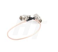 HangTon Monitor de cámara BNC macho en ángulo recto a macho BNC ángulo recto 3G SDI 4K Cable de vídeo para Blackmagic, blindado delgado RG179 75 Ohm (30 cm/12 pulgadas)